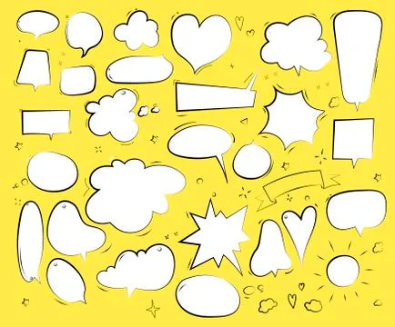 Set of speech bubbles. Vector illustration. Thinking and speaking clouds with Illustrazione stock