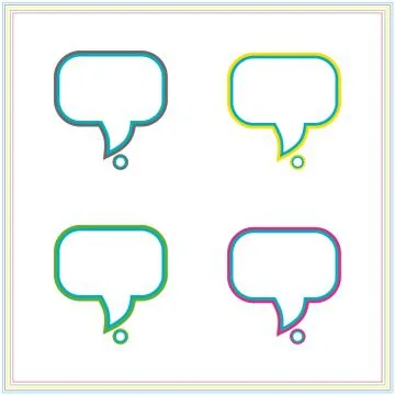 Set of  speech bubbles. Vector illustration Stock Illustration