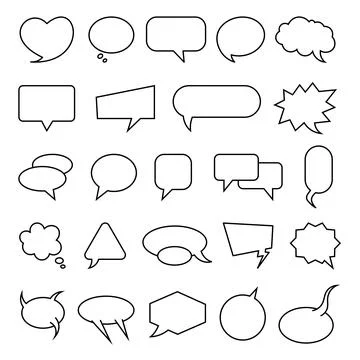 Set of Speech bubbles Vector Illustration Stock Illustration
