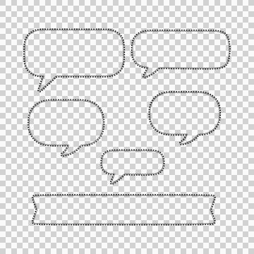 Set of Speech Bubbles Vector Illustration Illustrazione stock