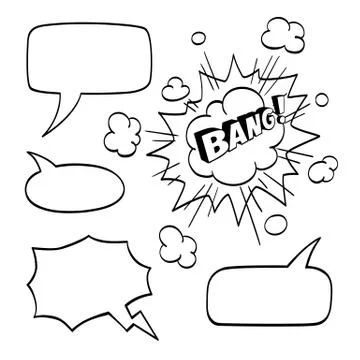 Set of speech comic bubbles Stock-Illustration