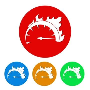 Set of speed icon button stock vector illustration design Ilustración de archivo