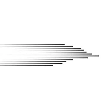 Set speed lines isolated set. Motion effect for your design. Black lines on Stock Illustration