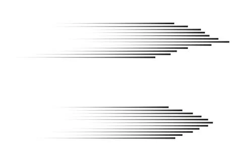 Set speed lines isolated set. Motion effect for your design. Black lines on Stock Illustration