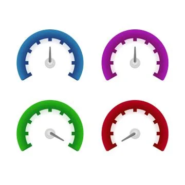Set of speedometer symbols design Stock Illustration