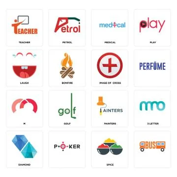 Set of, spice, diamond, painters, m, image cross, laugh, medical, teacher ico Free Stock Illustration