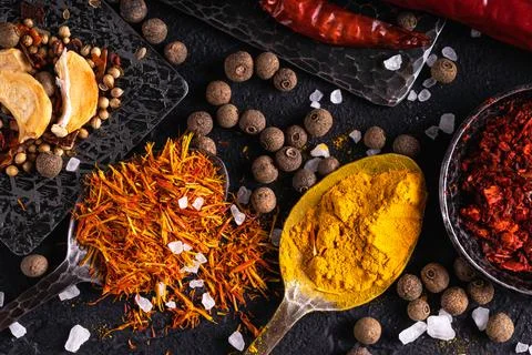 Set of spices for cooking. Stock Photos