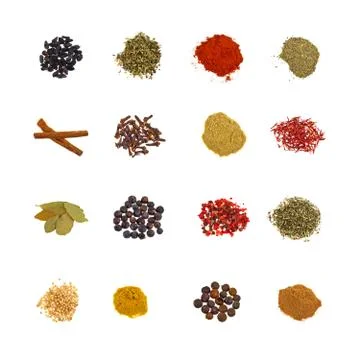Set of spices Stock Photos