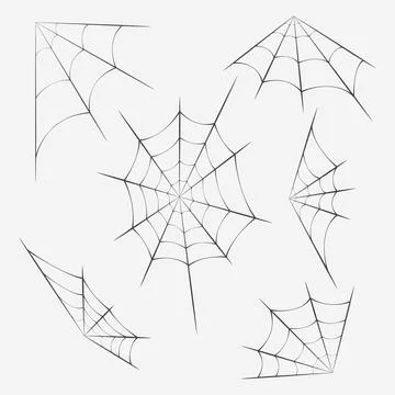 Set of spider webs Stock Illustration