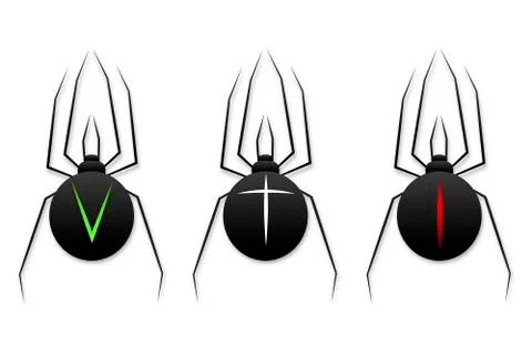Set of spiders icons イラスト素材