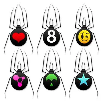 Set of spiders icons イラスト素材