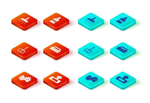 Set Sponge, Wet wipe pack, Nail scissors, Brush for cleaning, Mouthwash bot.. Illustrazione stock