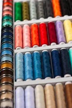 Set of spools Stock Photos