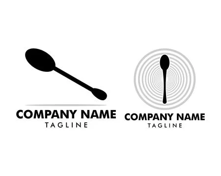 Set of Spoon icon vector logo illustration Stock Illustration