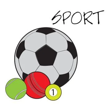 Set of sport balls Stock Illustration
