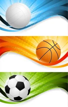 Set of sport banners Stock Illustration