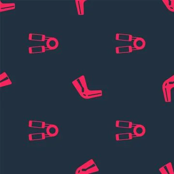 Set Sport expander and Bone pain on seamless pattern. Vector Illustrazione stock