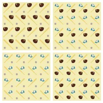 Set of sport seamless backgrounds, vector illustration. Illustrazione stock