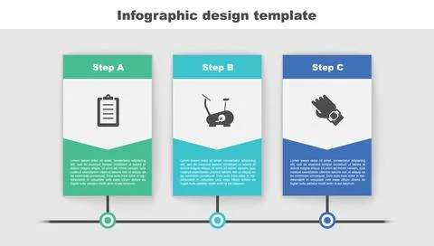 Set Sport training program, Stationary bicycle and Smart watch hand. Business 스톡 일러스트