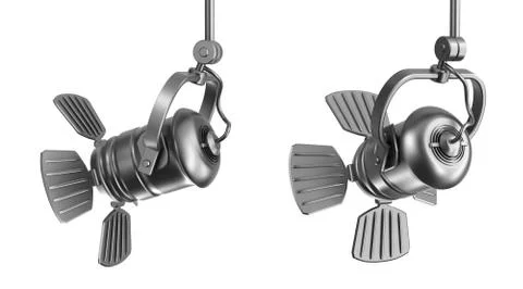 Set of spotlights. Illustrazione stock