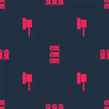 Set Spray can nozzle cap and Paint spray on seamless pattern. Vector Stock Illustration