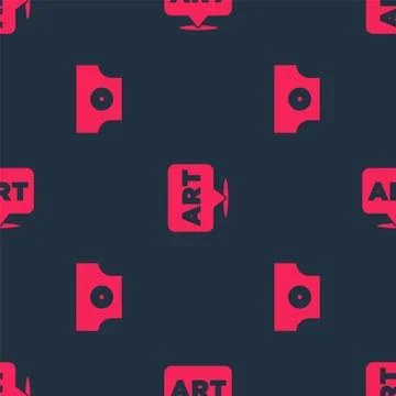 Set Spray can nozzle cap and Speech bubble with text art on seamless pattern Illustrazione stock
