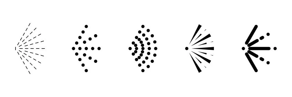 Set spray icon on a white background, vector Stock Illustration
