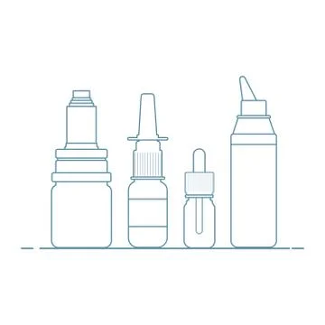 Set of sprays and drops Stock Illustration