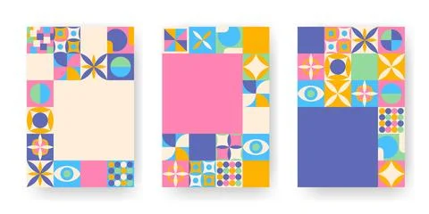 Set of spring abstract backgrounds Stock Illustration