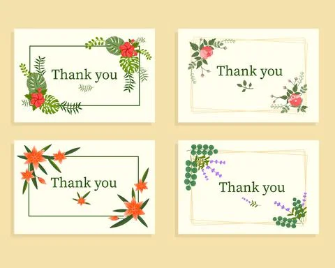 Set of spring backgrounds with beautiful colorful flowers Stock Illustration