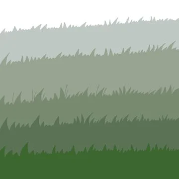 Set of spring green grass horizontal borders. Green grass collection on white Stock Illustration
