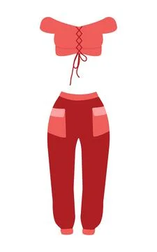 A set of spring women's clothing. Vector illustration Stock Illustration