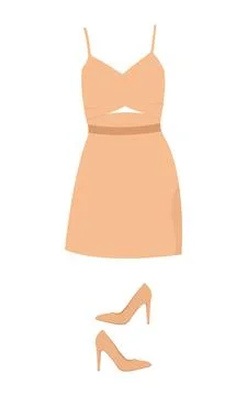 A set of spring women's clothing. Vector illustration Stock Illustration