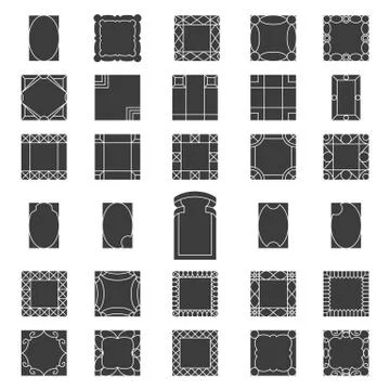 Set square frames Stock Illustration