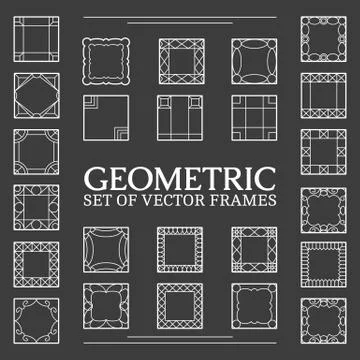 Set square frames Stock Illustration