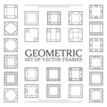 Set square frames Stock Illustration