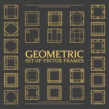 Set square frames Stock Illustration
