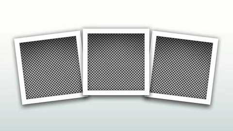 Set of Square Frames Template, Isolated on Bright Background, Vector Illust.. イラスト素材