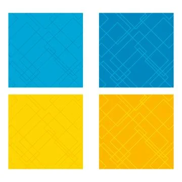 Set of Square geometric shape pattern. Abstract thin decor cover background, Illustrazione stock