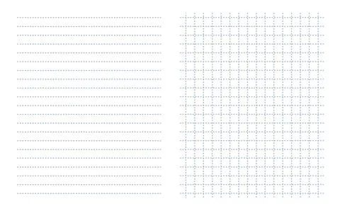 Set square grid notebook sheet paper Stock Illustration