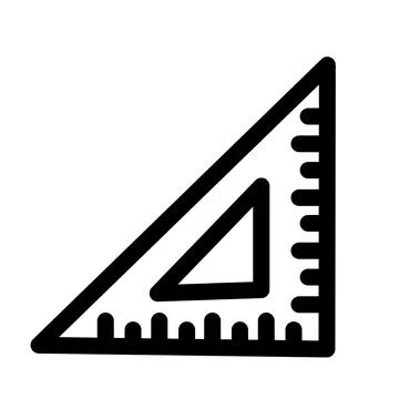 Set square icon symbol - modern education or office icon symbol Stock-Illustration