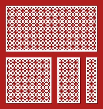 Set of square, rectangular panels, lattice.  Ilustración de archivo