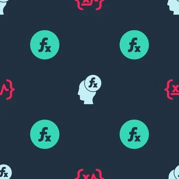 Set Square root of x glyph, Function mathematical symbol and  on seamless p.. Illustrazione stock