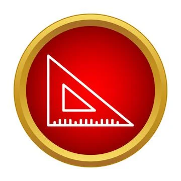 Set square ruler icon symbolizing geometry and measurement イラスト素材