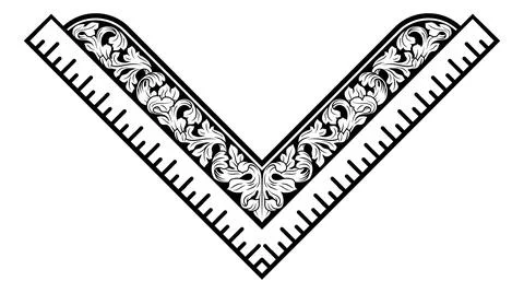 Set square ruler tool illustration Stock Illustration