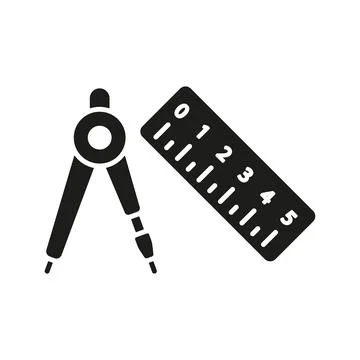 Set square ruler triangle compass icon vector design templates simple and m.. Illustrazione stock