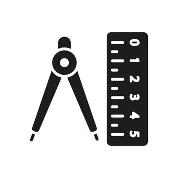 Set square ruler triangle compass icon vector design templates simple and m.. Stockillustratie