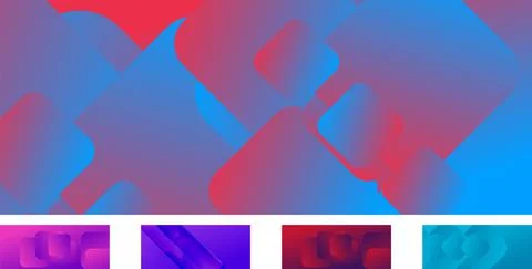 Set of square shapes composition geometric abstract backgrounds. 3D shadow Stock Illustration