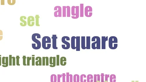 Set Square Tagcloud Animated On White Background Stock Footage 103094635