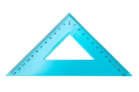Set Square Triangle Isolated on White Background Stock Photos